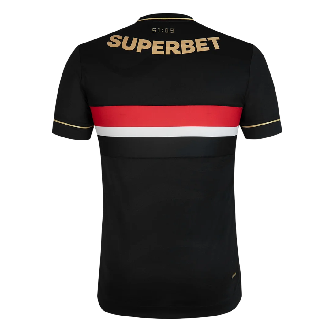 Camisa São Paulo III 25/26 - Torcedor Masculina - Preta e Dourado [PRÉ-VENDA]